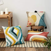 Colorful Tufted Pillow Covers